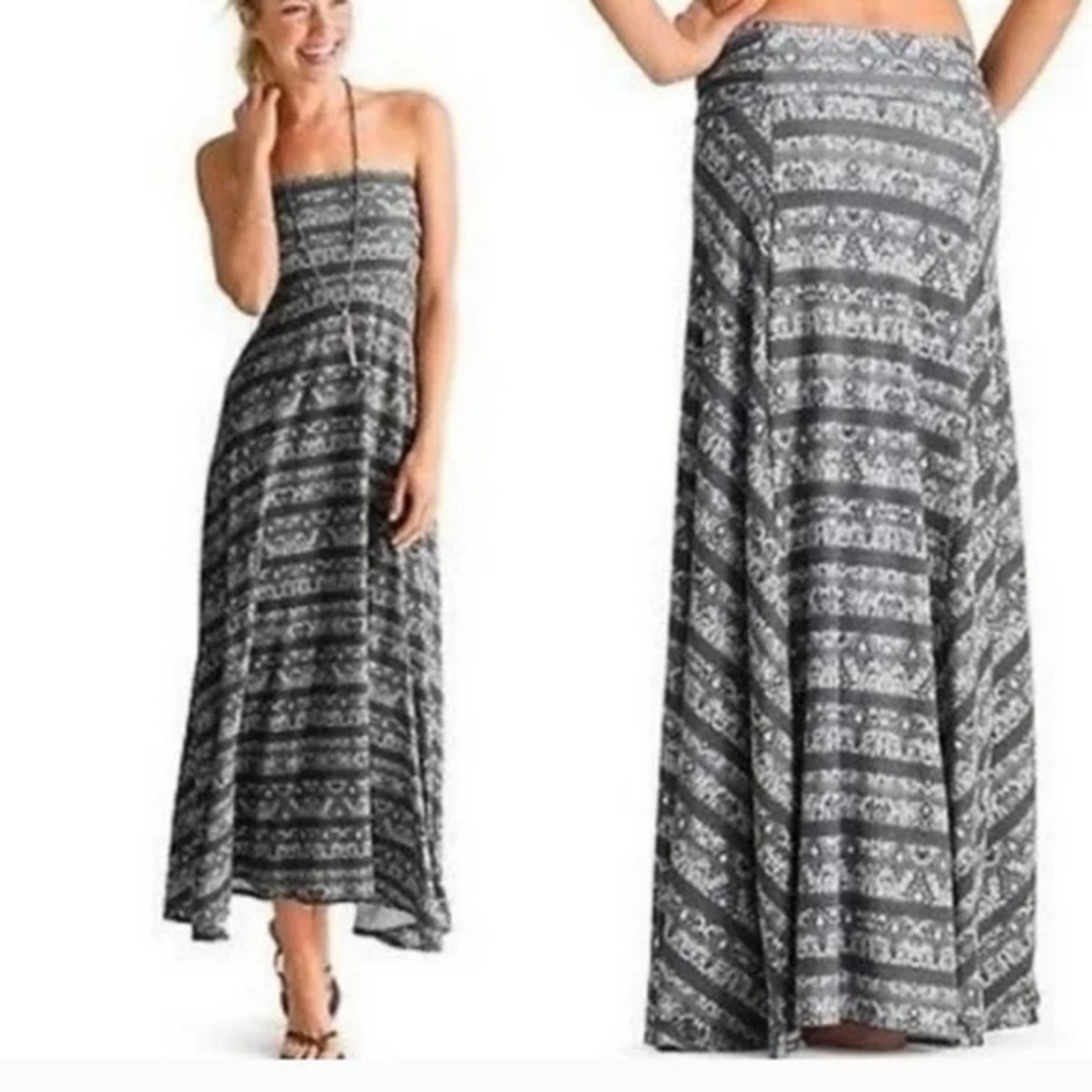 Athleta Convertible Maxi Skirt or Strapless Dress, gray XS
